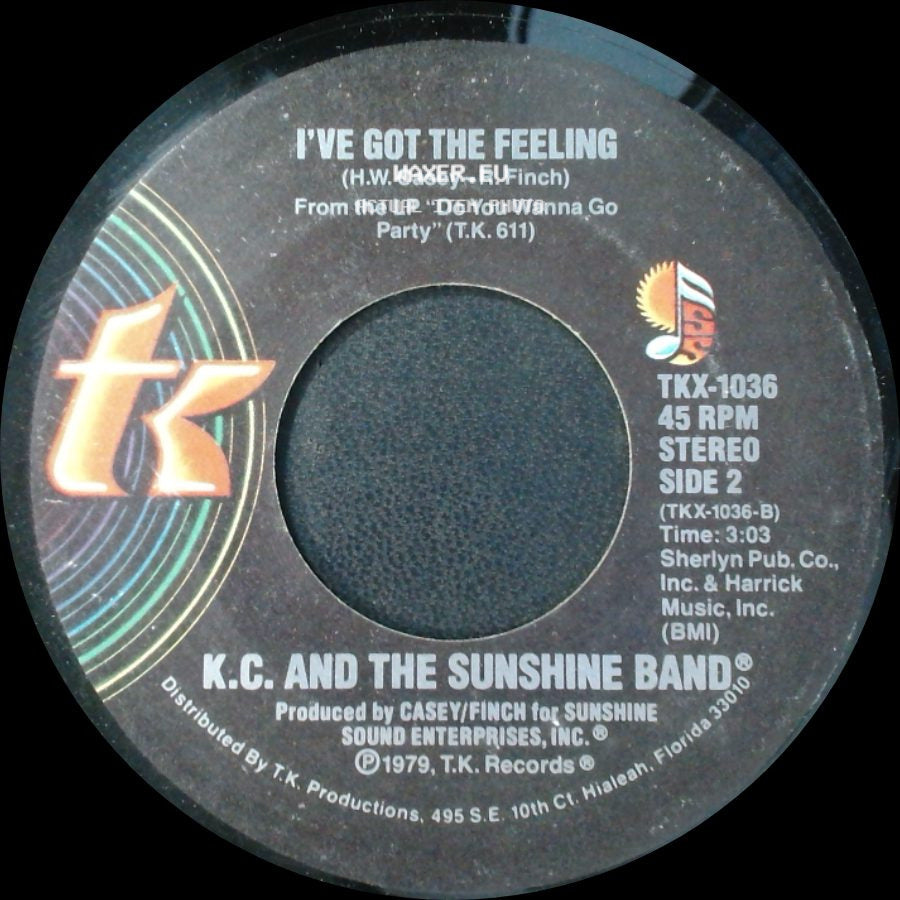 K.C. And The Sunshine Band - Let's Go Rock And Roll / I've Got The Feeling side B
