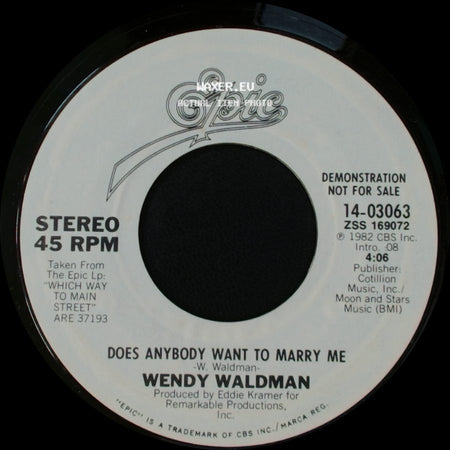 Wendy Waldman - Does Anybody Want To Marry Me / Does Anybody Want To Marry Me side A