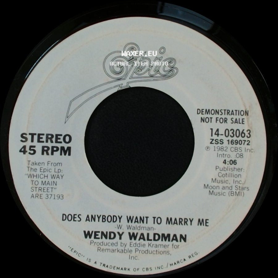 Wendy Waldman - Does Anybody Want To Marry Me / Does Anybody Want To Marry Me side B