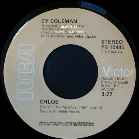Cy Coleman - Chloe / Bring Back Those Good Old Days side A