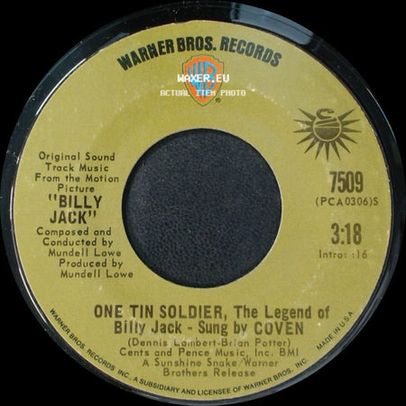Mundell Lowe / Coven - I Think You Always Knew (The Theme From Billy Jack) / One Tin Soldier, The Legend Of Billy Jack side B