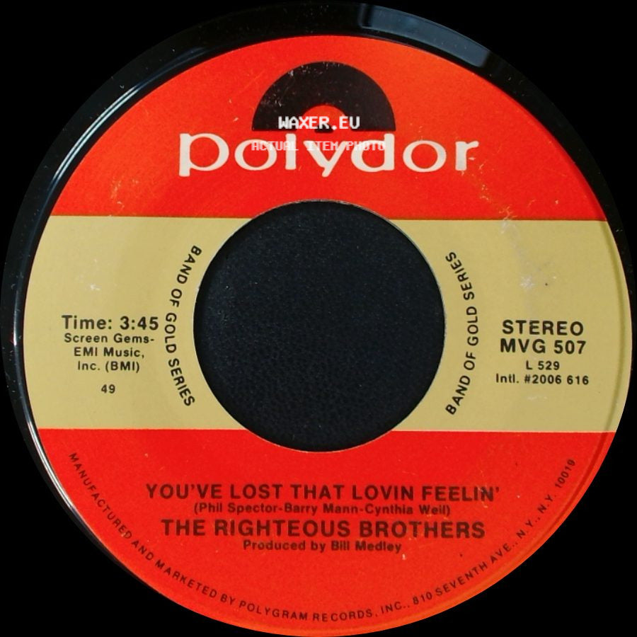 The Righteous Brothers - (You're My) Soul And Inspiration / You've Lost That Lovin' Feelin' side B