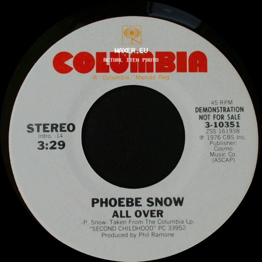 Phoebe Snow - No Regrets / All Over side B