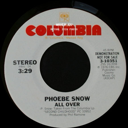 Phoebe Snow - No Regrets / All Over side B