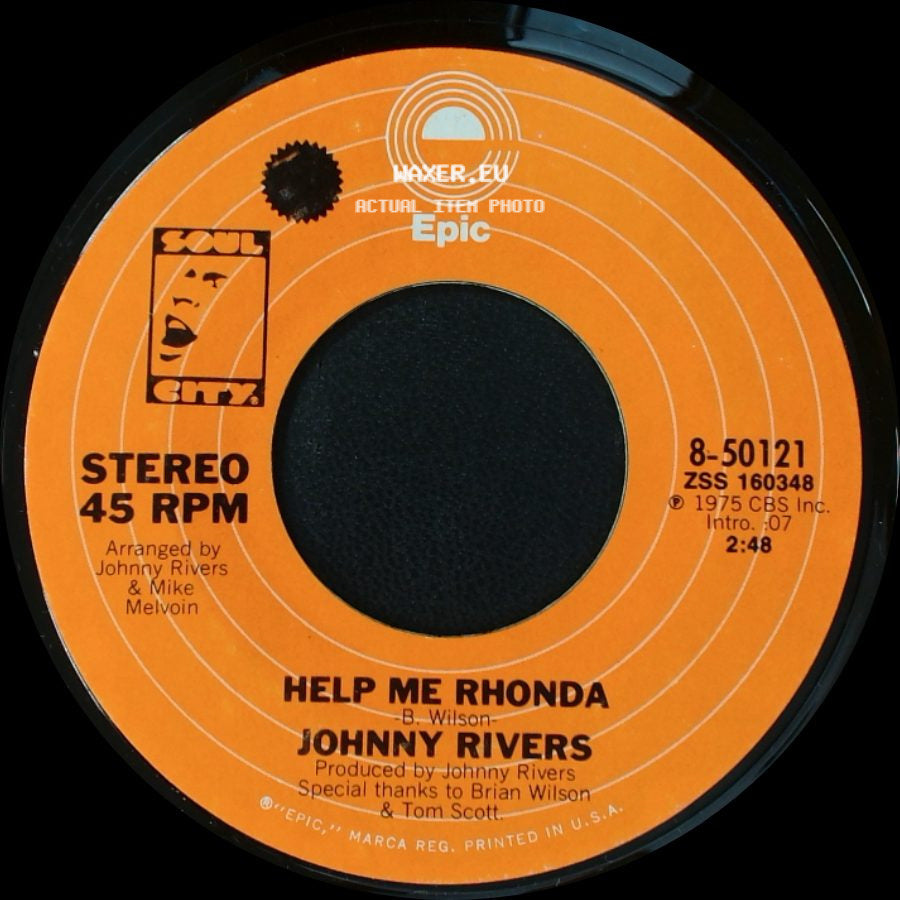 Johnny Rivers - Help Me Rhonda / New Lovers And Old Friends side A