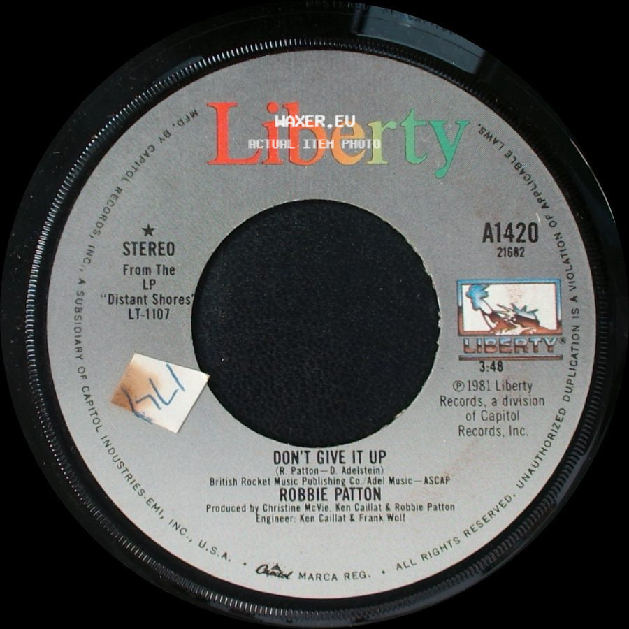 Robbie Patton - When Love Disappears / Don't Give It Up side B