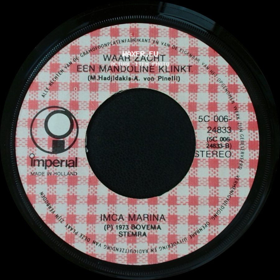 Imca-Marina - Waar Zacht Een Mandoline Klinkt / Bella Italia side A