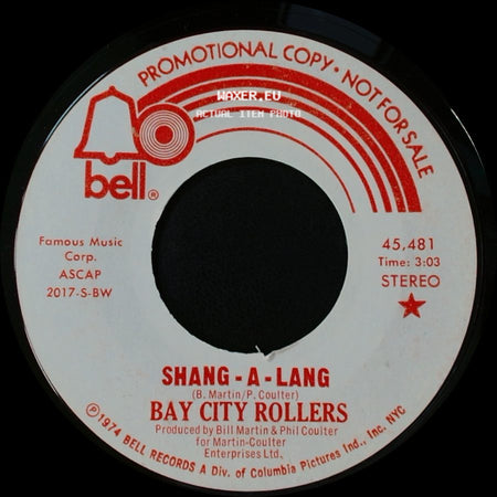 Bay City Rollers - Shang - A - Lang / Shang - A - Lang side A