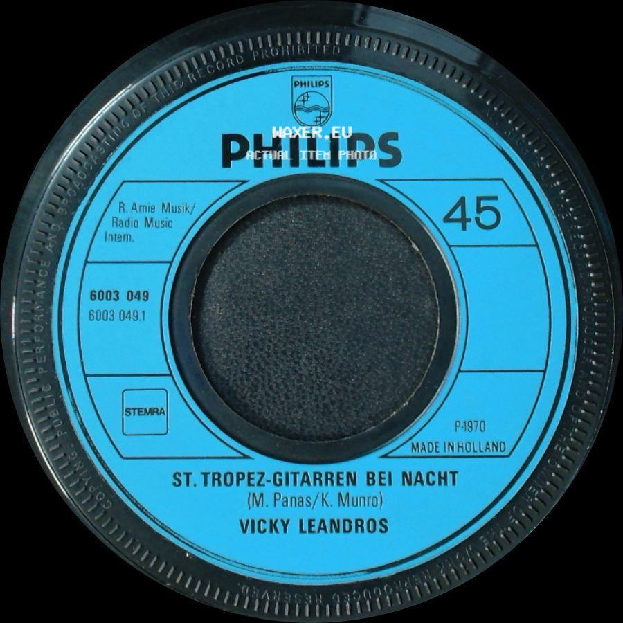 Vicky Leandros - Das Spiel Der Lotterie / St. Tropez-Gitarren Bei Nacht side B