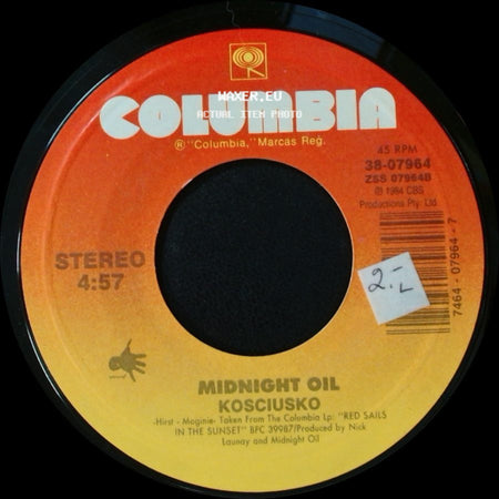 Midnight Oil - The Dead Heart / Kosciusko side B