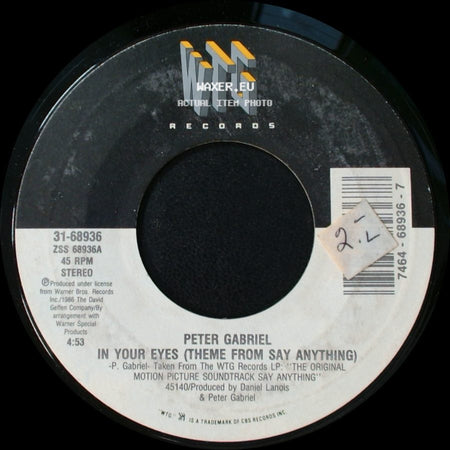 Fishbone / Peter Gabriel - Skankin' To The Beat (From Say Anything) / In Your Eyes (Theme From Say Anything) side B