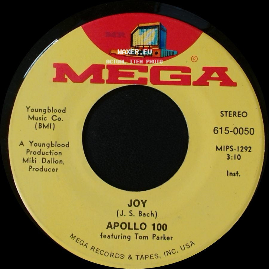 Apollo 100 Featuring Tom Parker / Apollo 100 - Joy (J. S. Bach) / Excercise In A Minor side A
