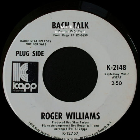 Roger Williams - How Can You Mend A Broken Heart / Bach Talk side B
