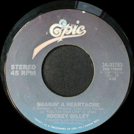 Mickey Gilley - Fool For Your Love / Shakin' A Heartache side B
