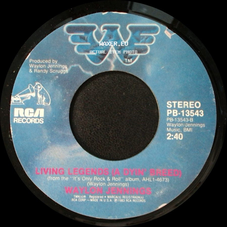 Waylon Jennings - Living Legends (A Dyin' Breed) / Breakin' Down (New Mix) side A