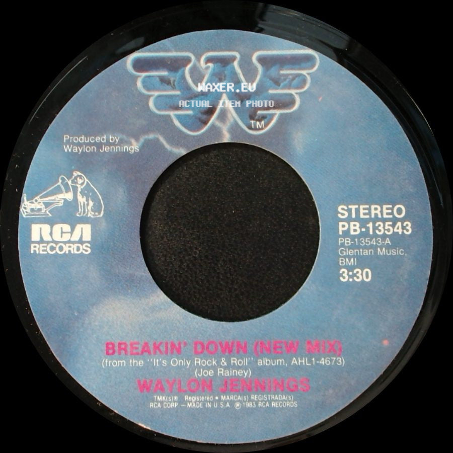 Waylon Jennings - Living Legends (A Dyin' Breed) / Breakin' Down (New Mix) side B