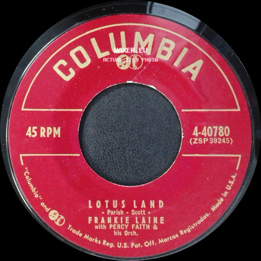 Frankie Laine With Percy Faith & His Orch. / Frankie Laine - Lotus Land / Moonlight Gambler side A