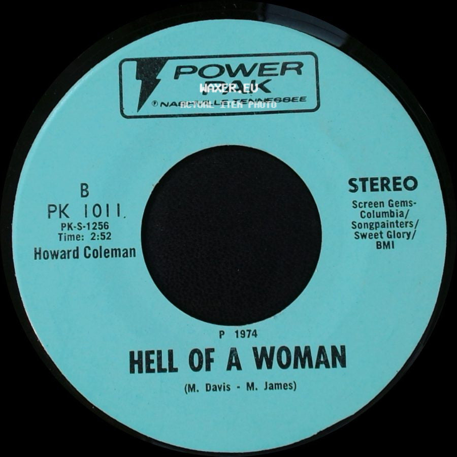 Tim Thompson / Howard Coleman - Please Come To Boston / Hell Of A Woman side B