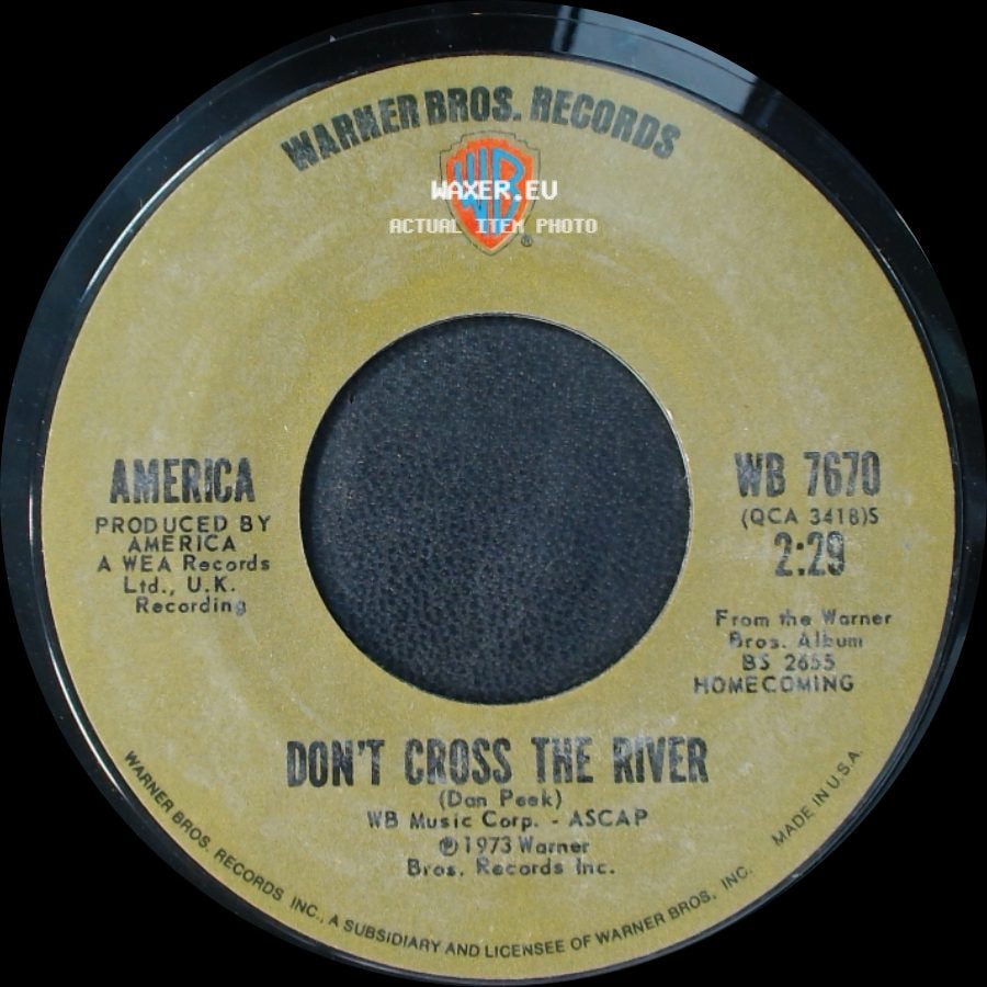 America - To Each His Own / Don't Cross The River side B