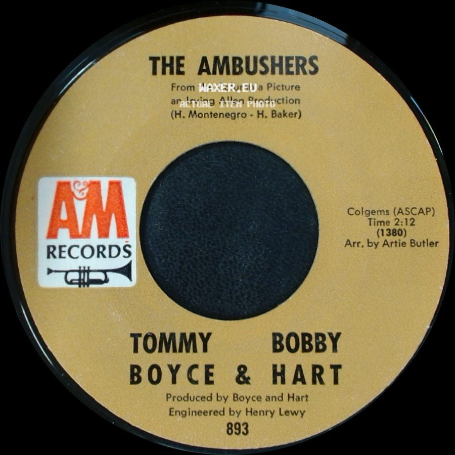 Tommy Boyce & Bobby Hart - I Wonder What She's Doing Tonite / The Ambushers side B