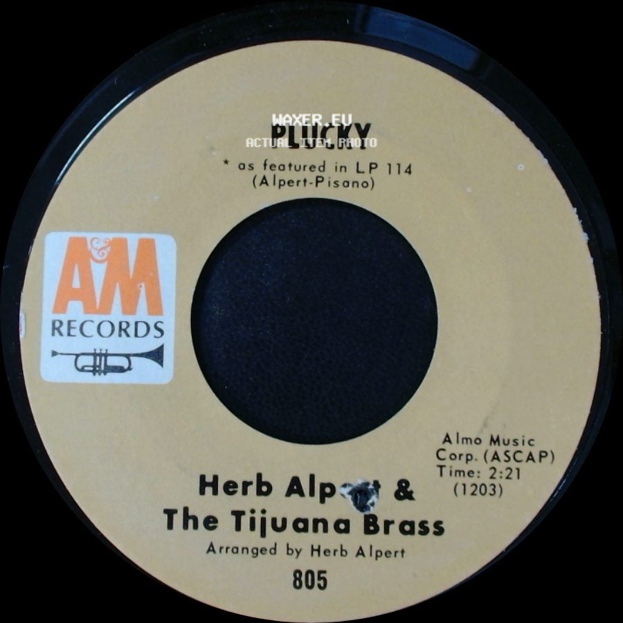 Herb Alpert & The Tijuana Brass - The Work Song / Plucky side B