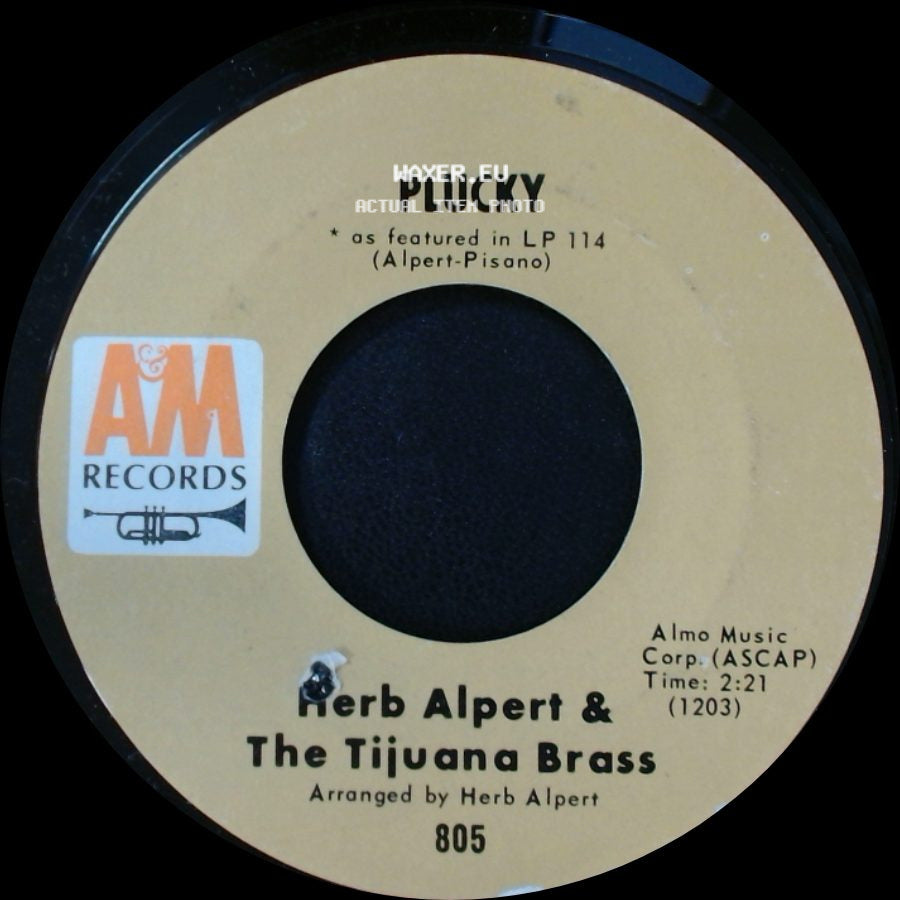 Herb Alpert & The Tijuana Brass - Plucky / The Work Song side A