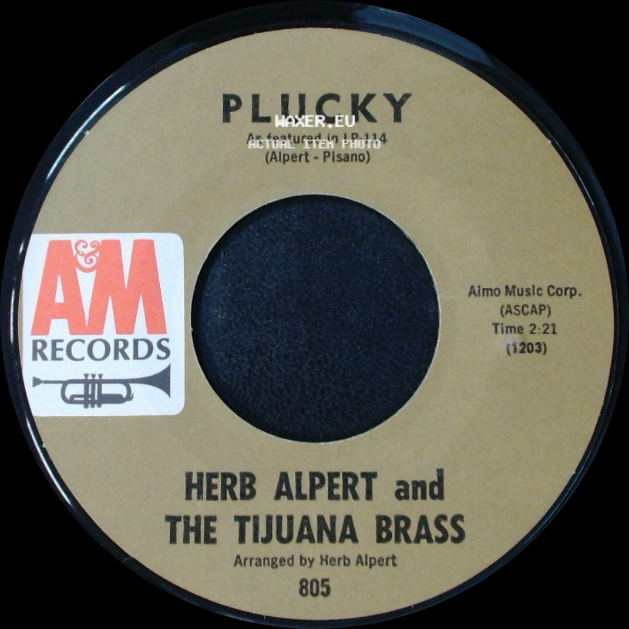 Herb Alpert And The Tijuana Brass - Plucky / The Work Song side A