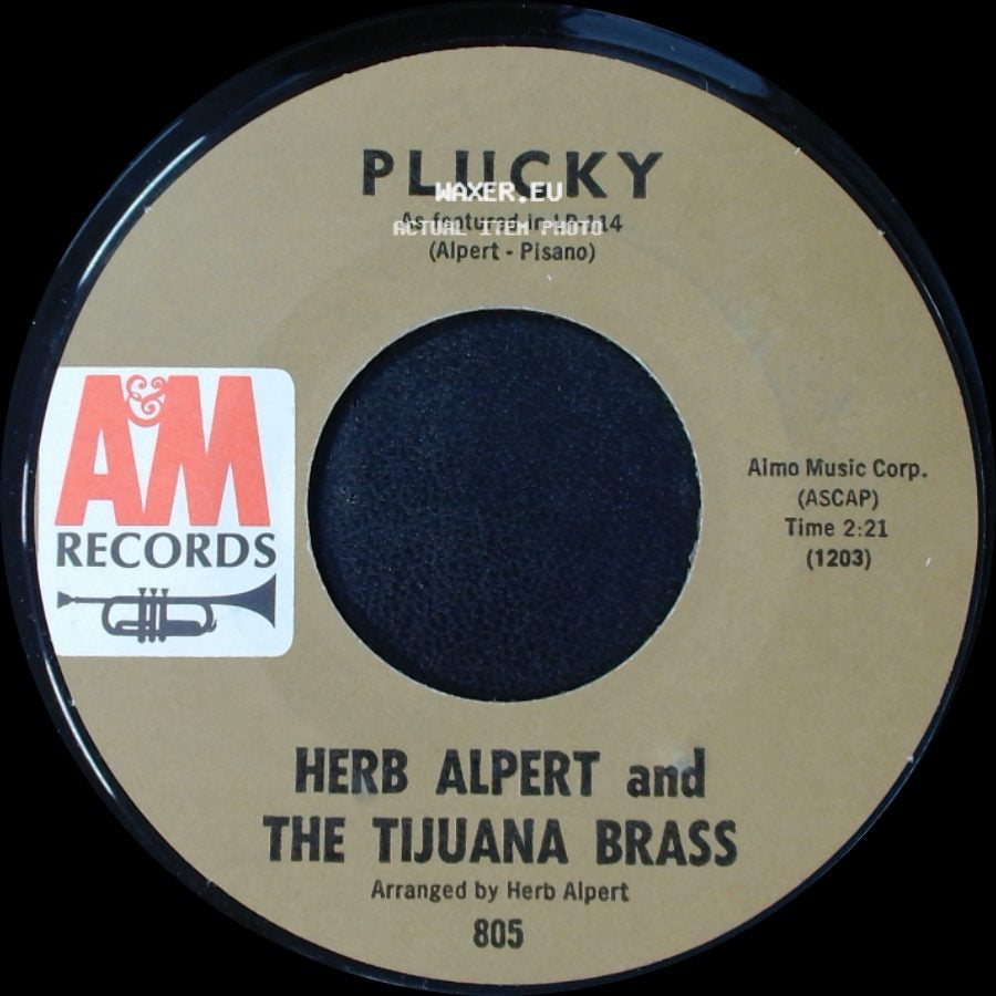 Herb Alpert And The Tijuana Brass - Plucky / The Work Song side A