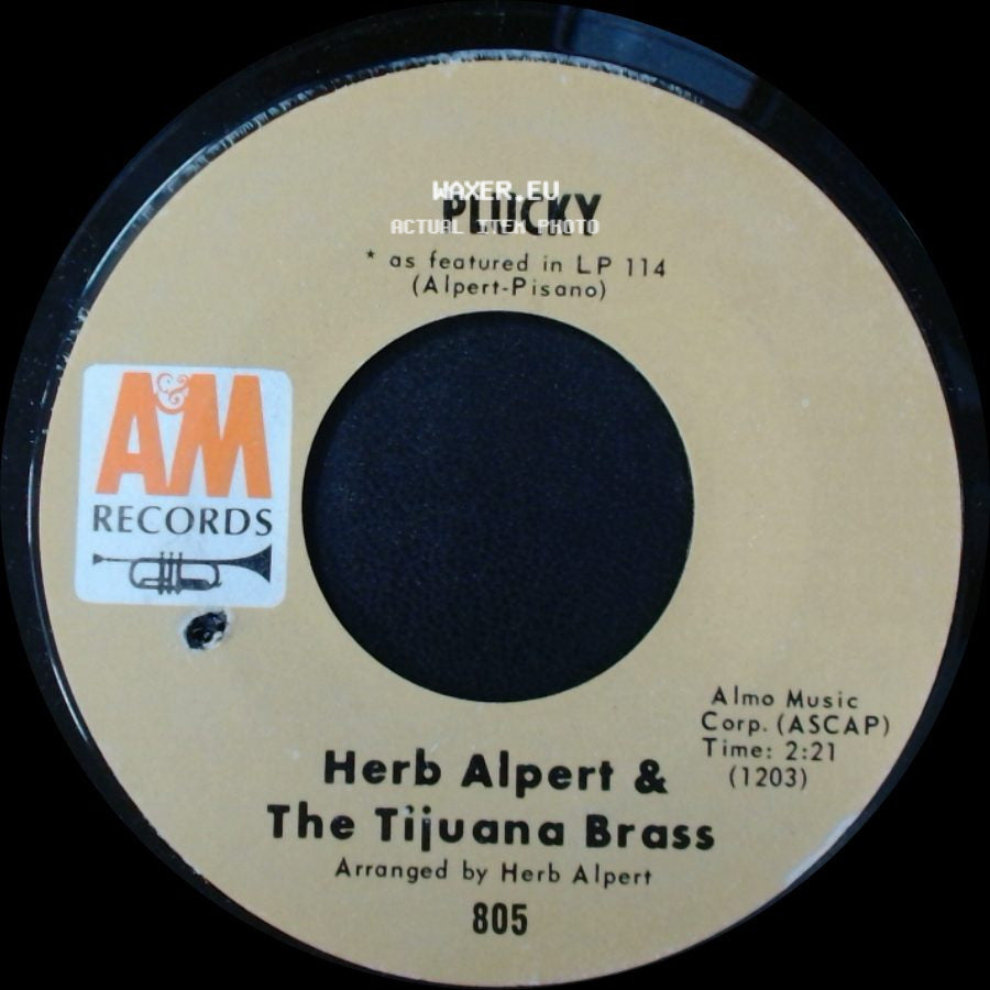 Herb Alpert & The Tijuana Brass - Plucky / The Work Song side A
