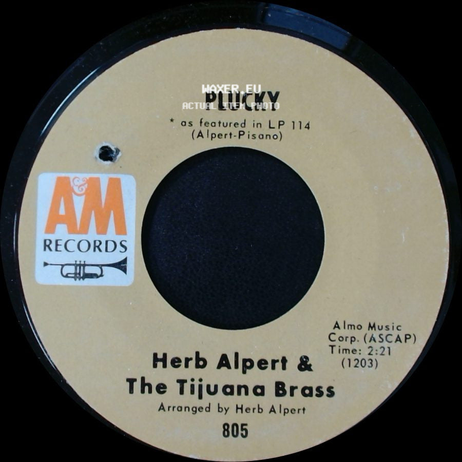 Herb Alpert & The Tijuana Brass - Plucky / The Work Song side A