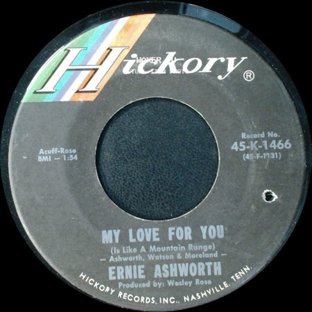 Ernie Ashworth - You're Tearing My Heart Out / My Love For You (Is Like A Mountain Range) side B
