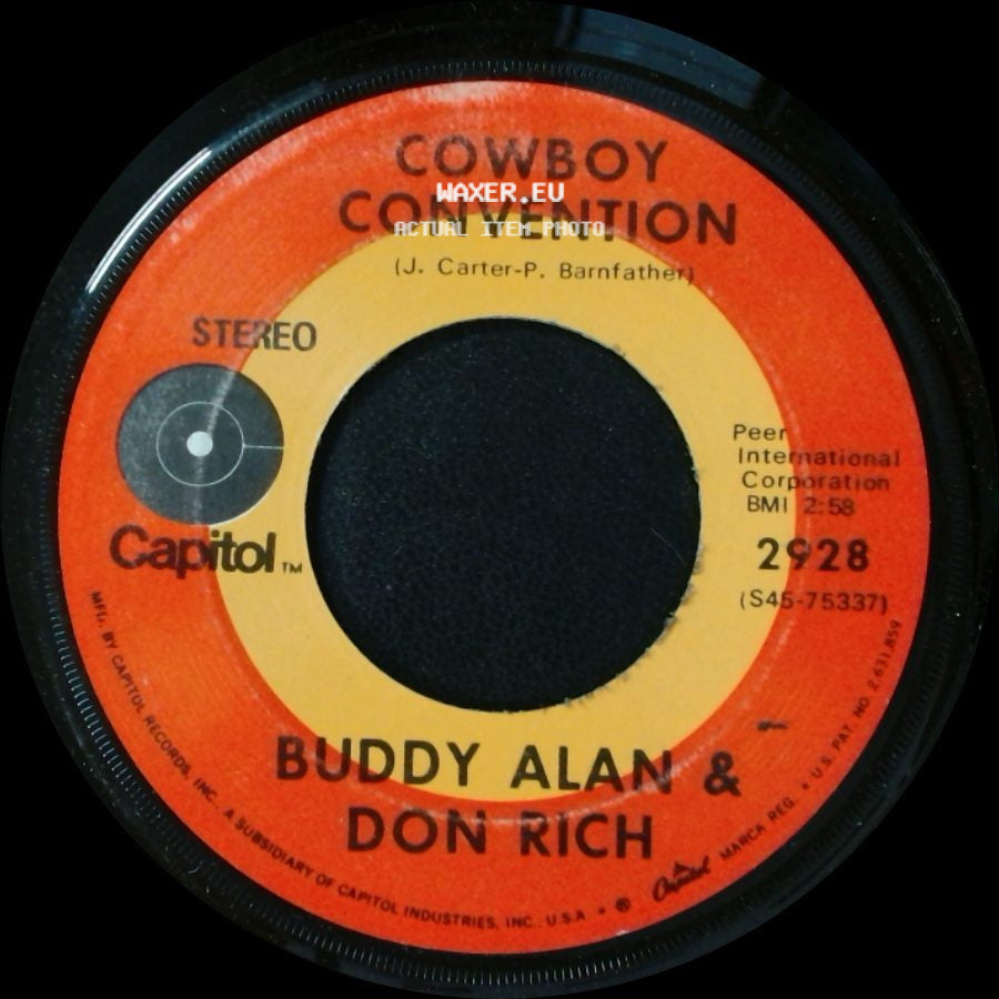 Buddy Alan & Don Rich - Cowboy Convention / We're All Gonna Get Together side A