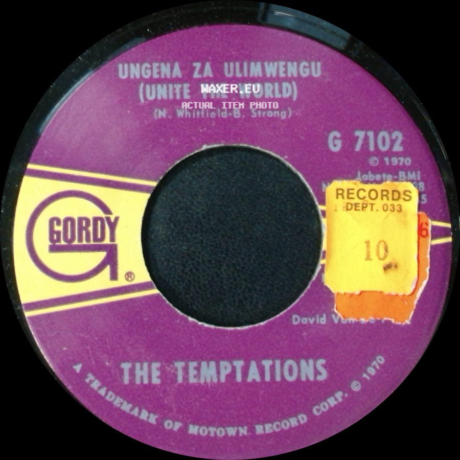 The Temptations - Ungena Za Ulimwengu (Unite The World) / Hum Along And Dance side A