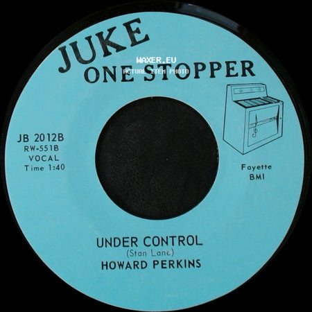 Howard Perkins - Johnny Overload / Under Control side B