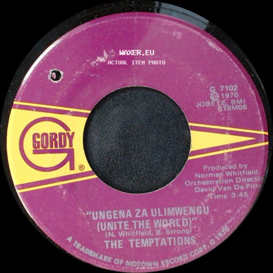 The Temptations - Hum Along And Dance / Ungena Za Ulimwengu (Unite The World) side B