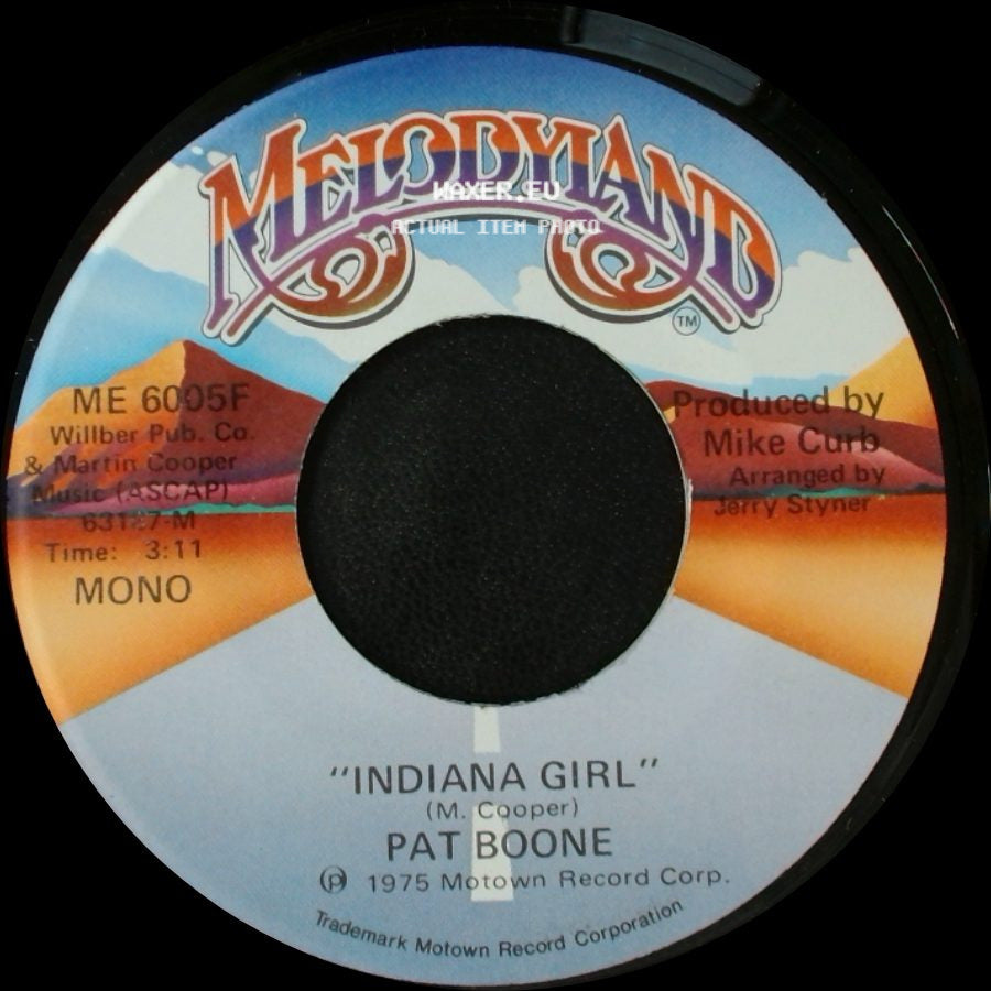 Pat Boone - Indiana Girl / Indiana Girl side B
