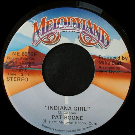 Pat Boone - Indiana Girl / Indiana Girl side B
