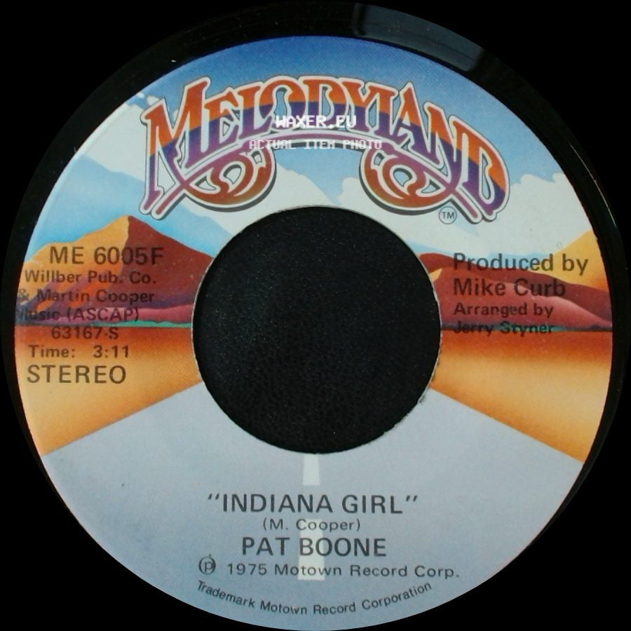 Pat Boone - Indiana Girl / Indiana Girl side B