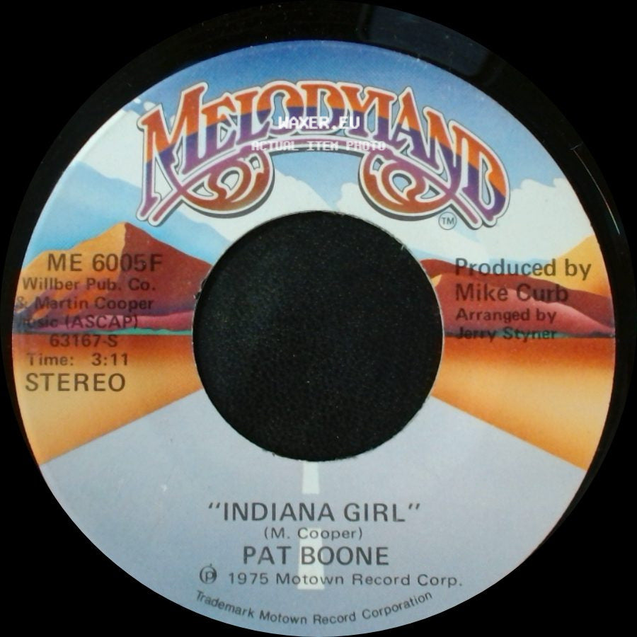 Pat Boone - Indiana Girl / Indiana Girl side B