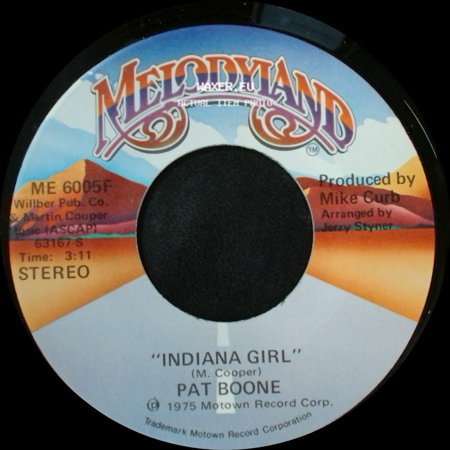 Pat Boone - Indiana Girl / Indiana Girl side B