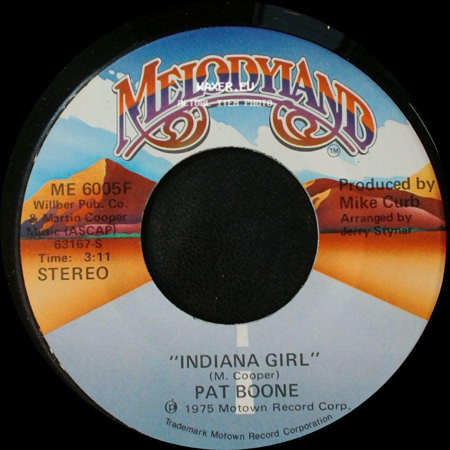 Pat Boone - Indiana Girl / Indiana Girl side B