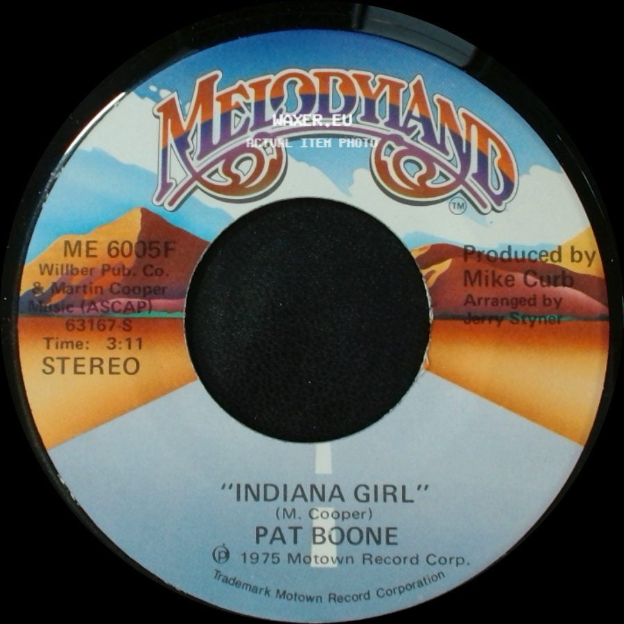 Pat Boone - Indiana Girl / Indiana Girl side B