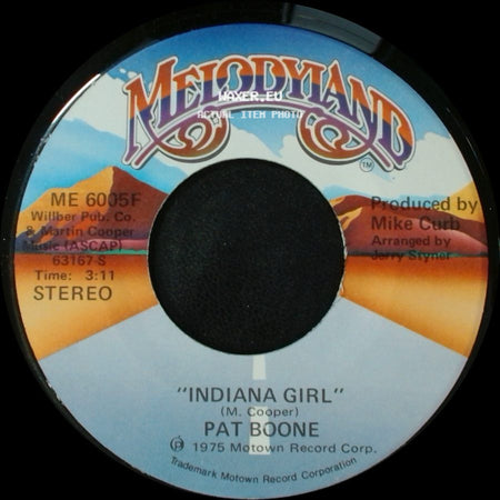 Pat Boone - Indiana Girl / Indiana Girl side B
