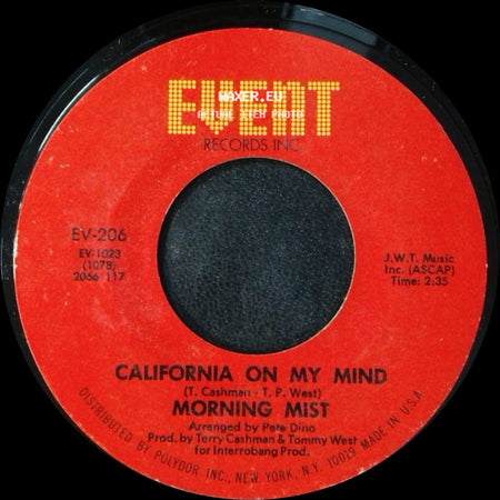 Morning Mist - All The Time It Was You / California On My Mind side B