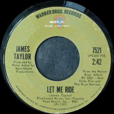 James Taylor - Long Ago And Far Away / Let Me Ride side B
