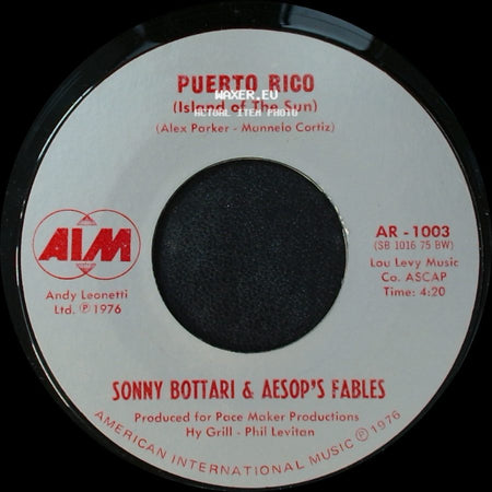 Sonny Bottari & Aesop's Fables - Puerto Rico (Island Of The Sun) / The Peanut Vendor side A