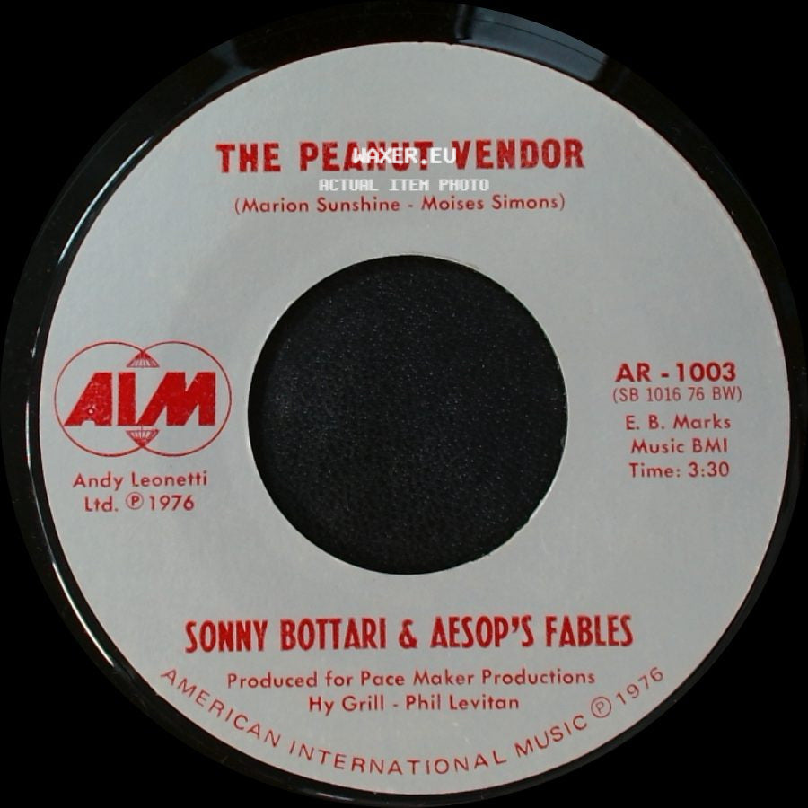Sonny Bottari & Aesop's Fables - Puerto Rico (Island Of The Sun) / The Peanut Vendor side B
