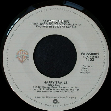 Van Halen - Pretty Woman / Happy Trails side B