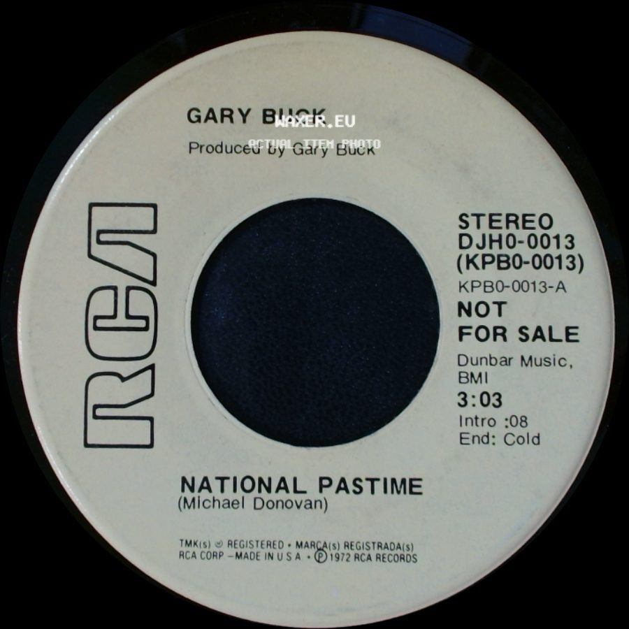 Gary Buck - National Pastime / National Pastime side A