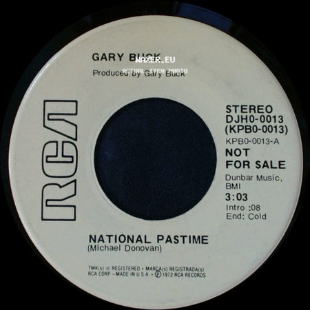 Gary Buck - National Pastime / National Pastime side A